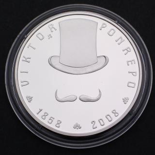 Stříbrná pamětní mince 200 Kč Viktor Ponrepo 1858-2002 PROOF