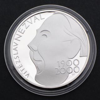 Stříbrná pamětní mince 200 Kč Vítězslav Nezval 1990-2000 PROOF