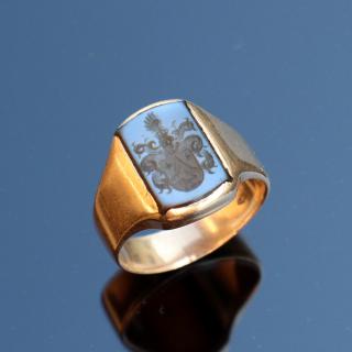 Zlatý pečetní prsten RAKOUSKO-UHERSKO v56