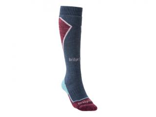 Dámské ponožky Bridgedale Ski Midweight+ dark blue/light blue Velikost: L