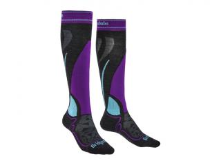 Dámské ponožky Bridgedale Ski Midweight graphite/purple Velikost: L