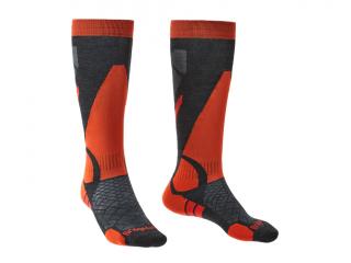 Pánské ponožky Bridgedale Ski Lightweight Merino graphite/orange Velikost: L