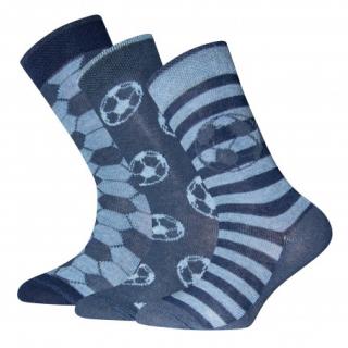 Ewers Dětské ponožky 3pack  201297 - Fotbal - vel.31-34 (3pack vel.31-34)