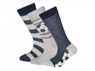 Ewers Dětské ponožky Fotbal 201189 - vel.27-30 - 3 páry (vel.27-30)