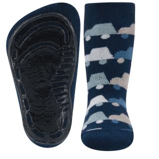Ewers Dětské ponožky s protiskluzem 221121 - Auta modré - vel. 25/26 (vel. 25/26)