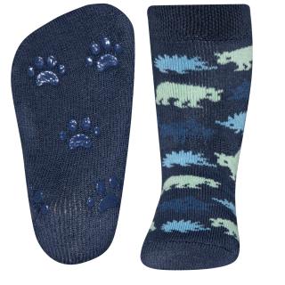 Ewers Dětské ponožky s protiskluzem  - chlapecké 225026- Zvířátka modré - vel. 19-22 (vel. 19-22)