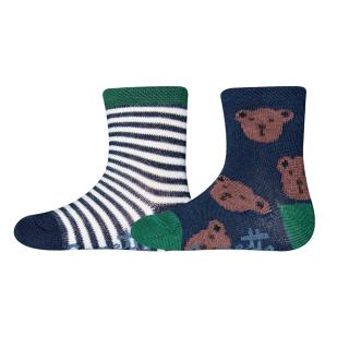 Sanetta Dětské ponožky 2pack Medvídci/prožek 251026 - vel.17-18 (2pack vel.17-18)