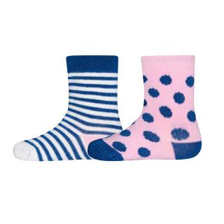 Sanetta Dětské ponožky 2pack Puntíky/prožek 251018 - vel.17-18 (2pack vel.17-18)
