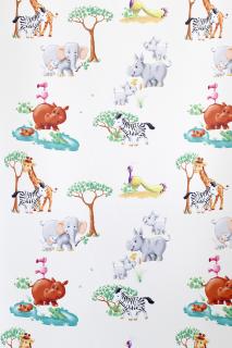 Stínící DIM OUT Savanna š. 150 cm zvířátka