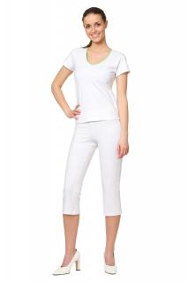 3/4 kalhoty ANINA bílé, černé Barva: Bílá, Obvod boků: M | 94-102 cm