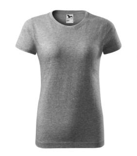 Basic 134  Tričko dámské color: tmavě šedý melír, size: M