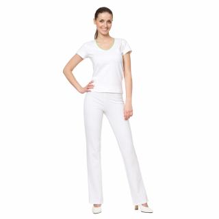 Kalhoty AKTIV bílé, černé Barva: Bílá, Obvod boků: M | 94-102 cm