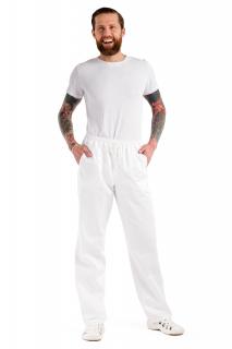 Kalhoty DAVID bílé Barva: Bílá, Obvod pasu: 60 | 114-120 cm | na zakázku
