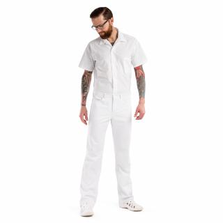 Kalhoty KAMIL bílé Barva: Bílá, Obvod pasu: individuál | s příplatkem
