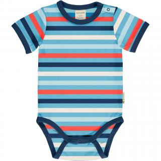 Body pro miminko s krátkým rukávem Stripe Sky MAXOMORRA 50/56