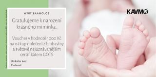 Dárkový voucher k narození miminka 1000 Kč