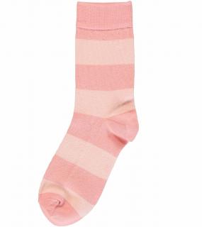 Dětské ponožky (2 páry) Stripe Dusty Rose MAXOMORRA 19/21
