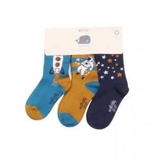 Dětské ponožky (3 páry) Space Trip WALKIDDY 16/18