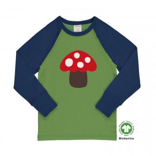 Dětské tričko s dlouhým rukávem raglánové Mushroom MAXOMORRA 134/140