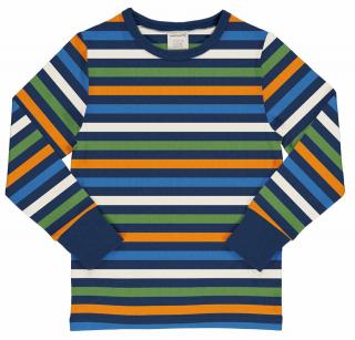 Dětské tričko s dlouhým rukávem Stripe Navy MAXOMORRA 86/92