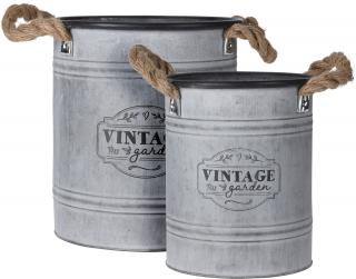 Květináče VINTAGE set 2ks