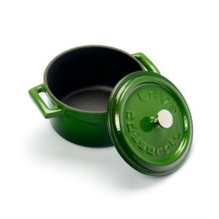 Litinový mini hrnec kulatý 10 cm - zelený