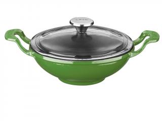 Litinový wok 16 cm - zelený
