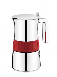 Moka konvice Elegance red- 4 šálky