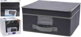 Úložný box textilní šedý 44x33x22cm