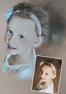 Kreslený portrét barevný pastel A4 24x32 cm A4 počet tváří: čtyři a více tváří