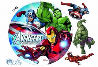 Avengers - Marvel - A4 - 00162 Materiál: Fondánový list