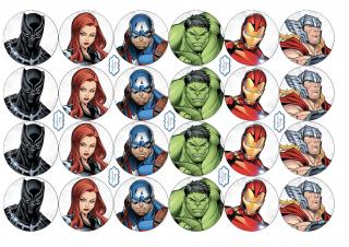 Avengers - Marvel - A4 24ks ⌀4,7 cm - 00165 Materiál: Decor list