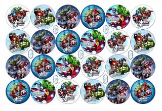 Avengers - Marvel - A4 24ks ⌀4,7 cm - 00166 Materiál: Decor list