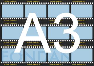 Fondánový list - A3 - filmový pás 12 snímků 10,5x9,5 cm Náhled: Nezasílat náhled před tiskem