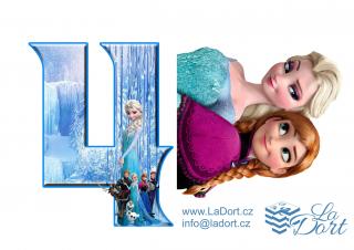 Frozen zápich s číslem 0 - 9 - A5 obdélník - 14x20 cm - 00382 Materiál: Decor list, číslo: 4