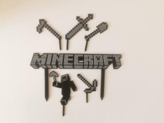 Minecraft dortový zápich - plast