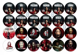 Papírový dům - La casa de papel - Money Heist - A4 - 00155 Materiál: Decor list