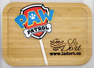 Paw Patrol - Logo - barevný dortový zápich - plast