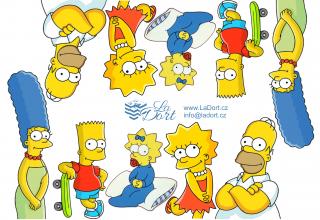 Simpsnovi - The Simpsons - A4 - 00138 Materiál: Fondánový list