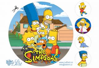 Simpsnovi - The Simpsons - A4 - 00263 Materiál: Fondánový list