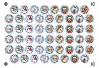 Vánoční perníčky - A4 - 52ks ⌀3 cm - 00425m Materiál: Decor list + Výřez