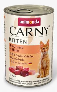 ANIMONDA konzerva CARNY Kitten - telecí + kuřecí + krůta 400g