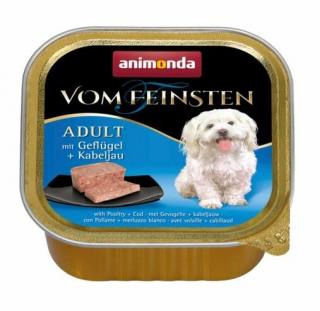 ANIMONDA paštika ADULT - drůbeží+treska obecná pro psy 150g + výhodné balení Hmotnost (g/kg): 1ks (150g)