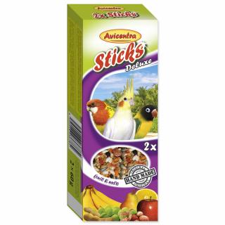 AVICENTRA Tyčinky pro malé papoušky - Ovoce + ořech 2ks