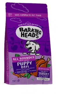 BARKING HEADS All Hounder Puppy Days Turkey 6kg  + Dárek Hovězí konzerva 415g ZDARMA
