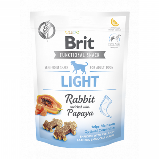 Brit Care Dog Functional Snack Light Rabbit 150g  Lahodné a výživové masové pamlsky pro psy