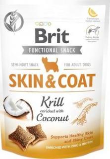Brit Care Dog Functional Snack Skin&Coat Krill 150g  Lahodné a výživové masové pamlsky pro psy