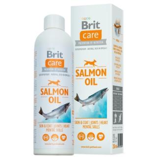 Brit Care Lososový olej 250ml  100% přírodní lososový olej je superpremiový doplněk stravy pro psy