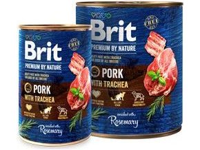 Brit Premium Dog by Nature konzerva Pork & Trachea  masové kvalitní konzervy pro psy Hmotnost (g/kg): 400g