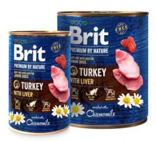Brit Premium Dog by Nature konzerva Turkey & Liver  masové kvalitní konzervy pro psy Hmotnost (g/kg): 400g
